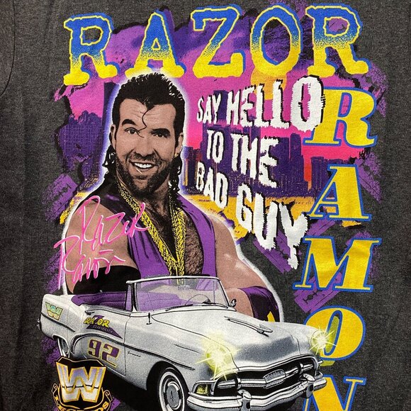 WWE Razor Ramon Say Hello To The Bad Guy T-Shirt Small - Picture 2 of 4